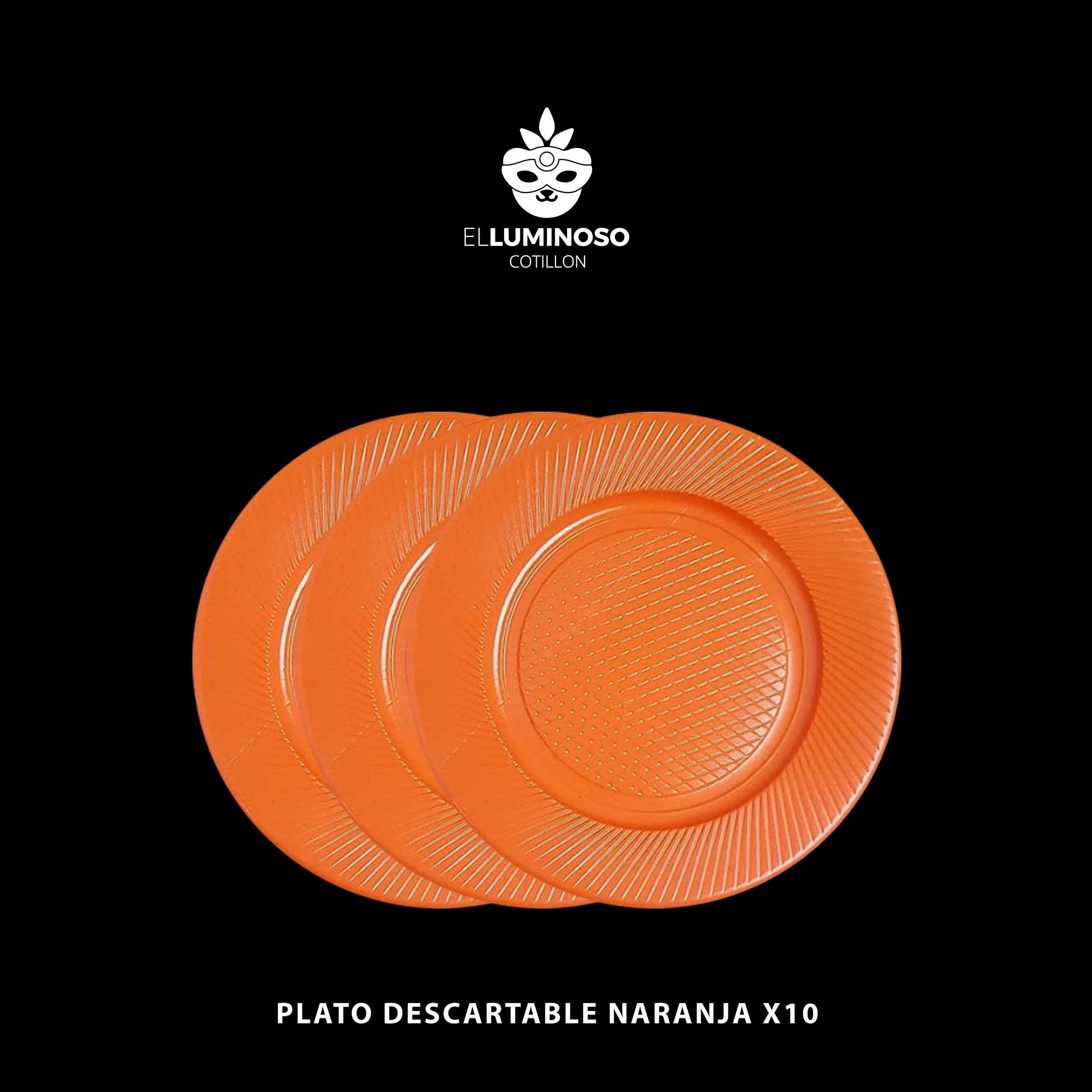 PLATO NARANJA 17CM X10