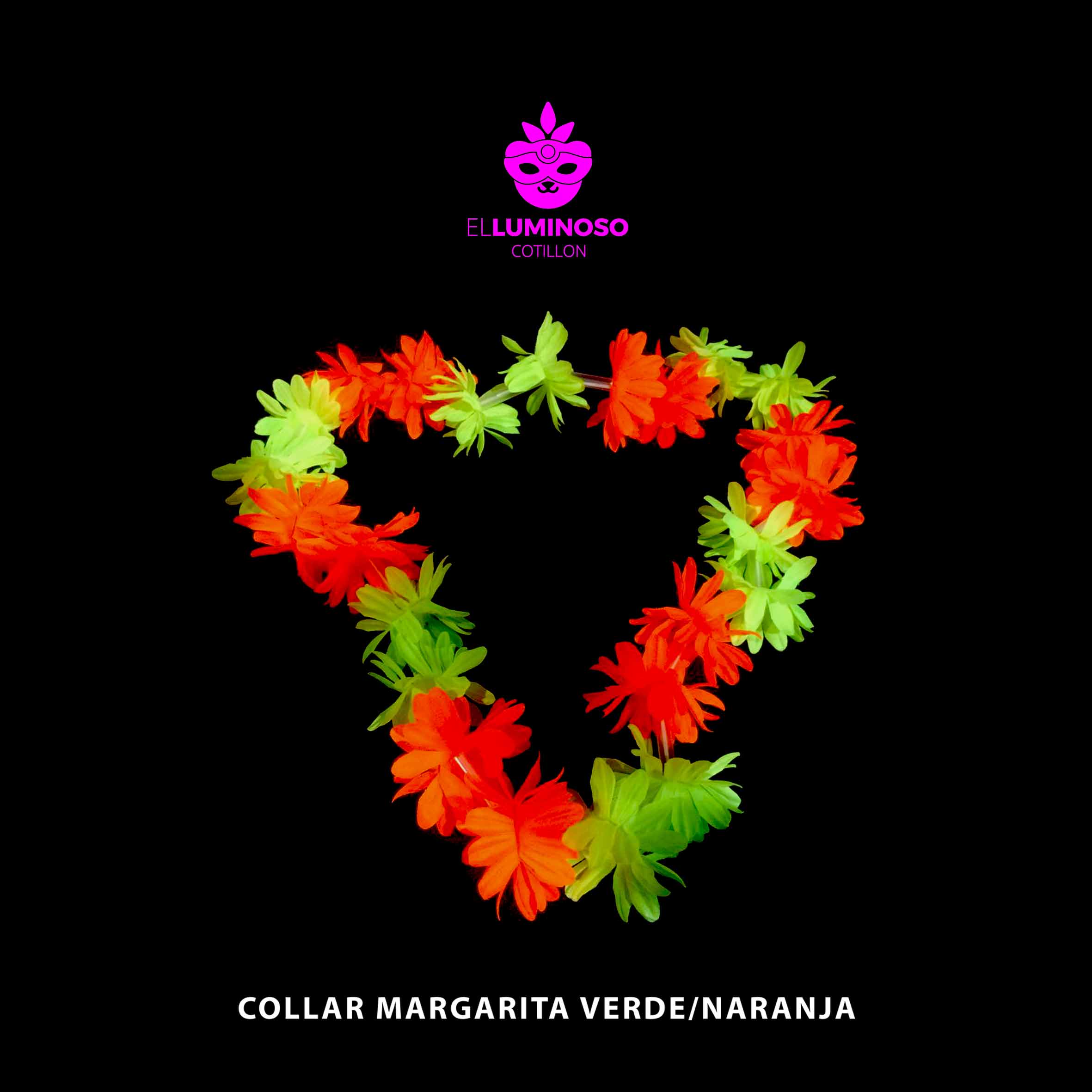 COLLAR HAWAI FT MARGARITA TELA NARANJA