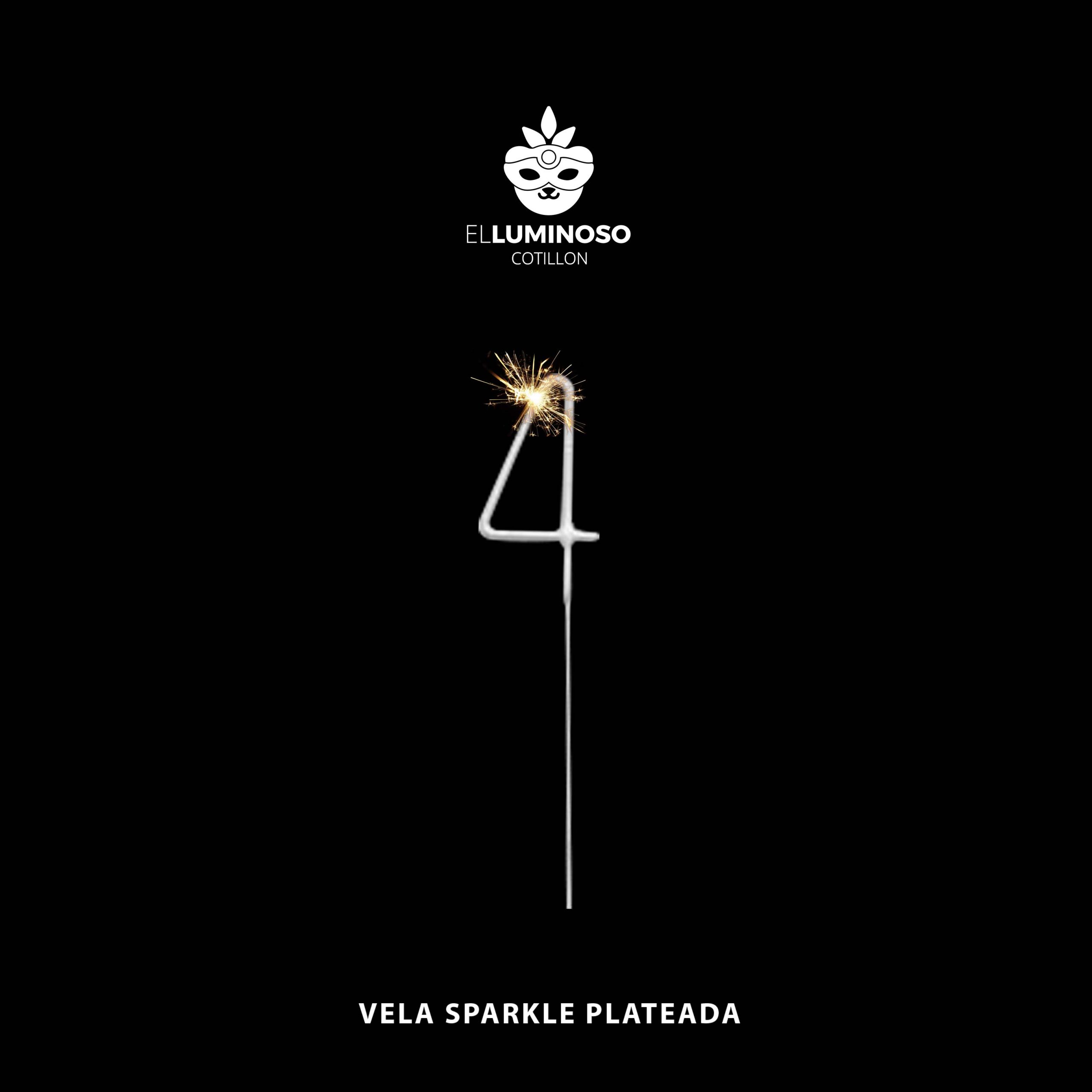 VELA SPARKLE PLATEADA 4