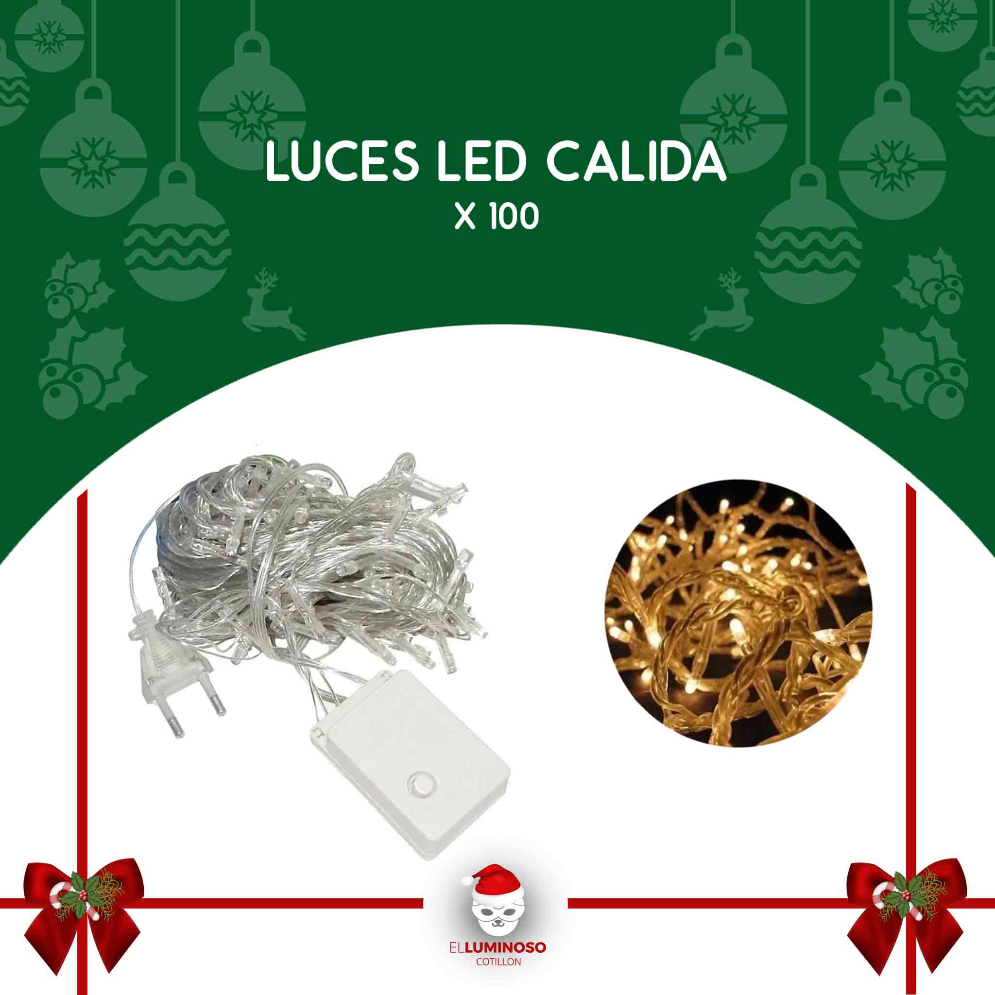 LUCES LED BLANCO CALIDO X100