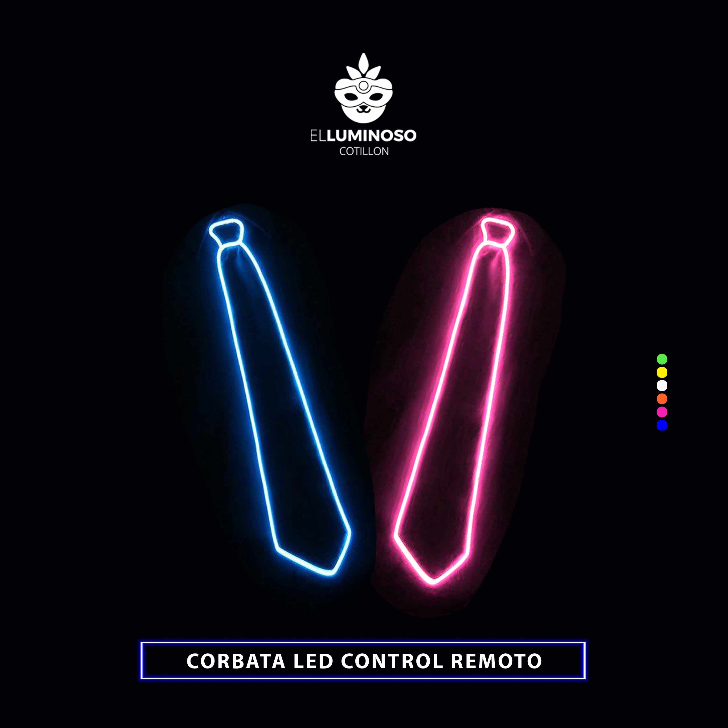 CORBATA LED CON CONTROL REMOTO