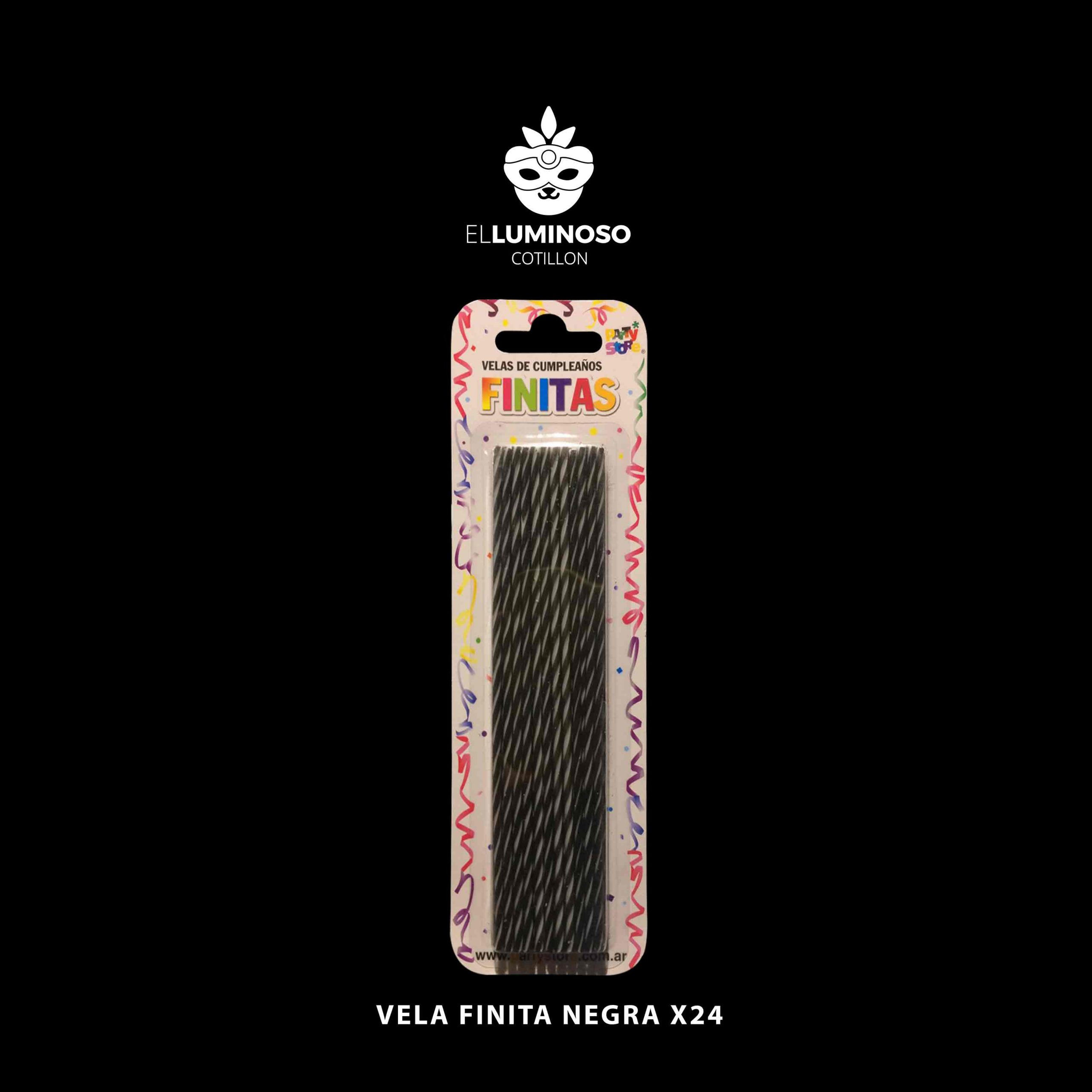 VELA FINITA NEGRA X24