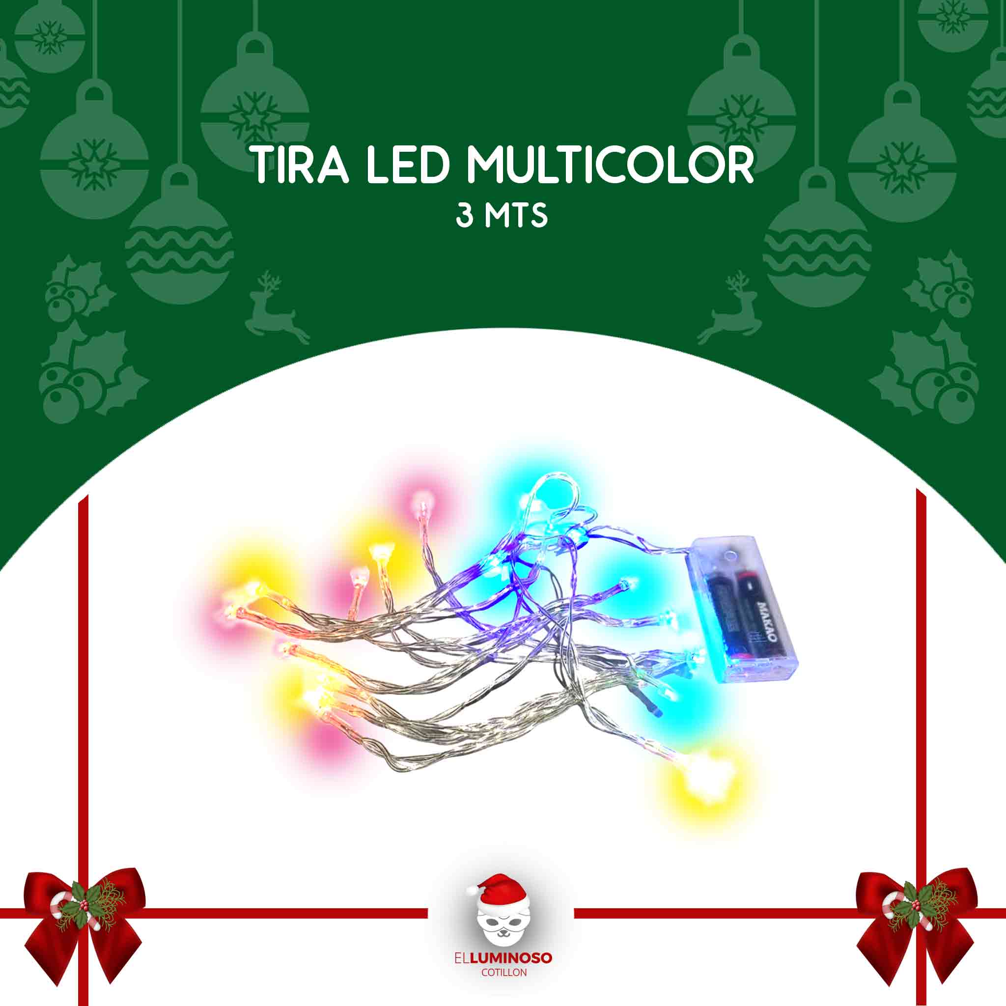 TIRA LED MULTICOLOR 3 MTS