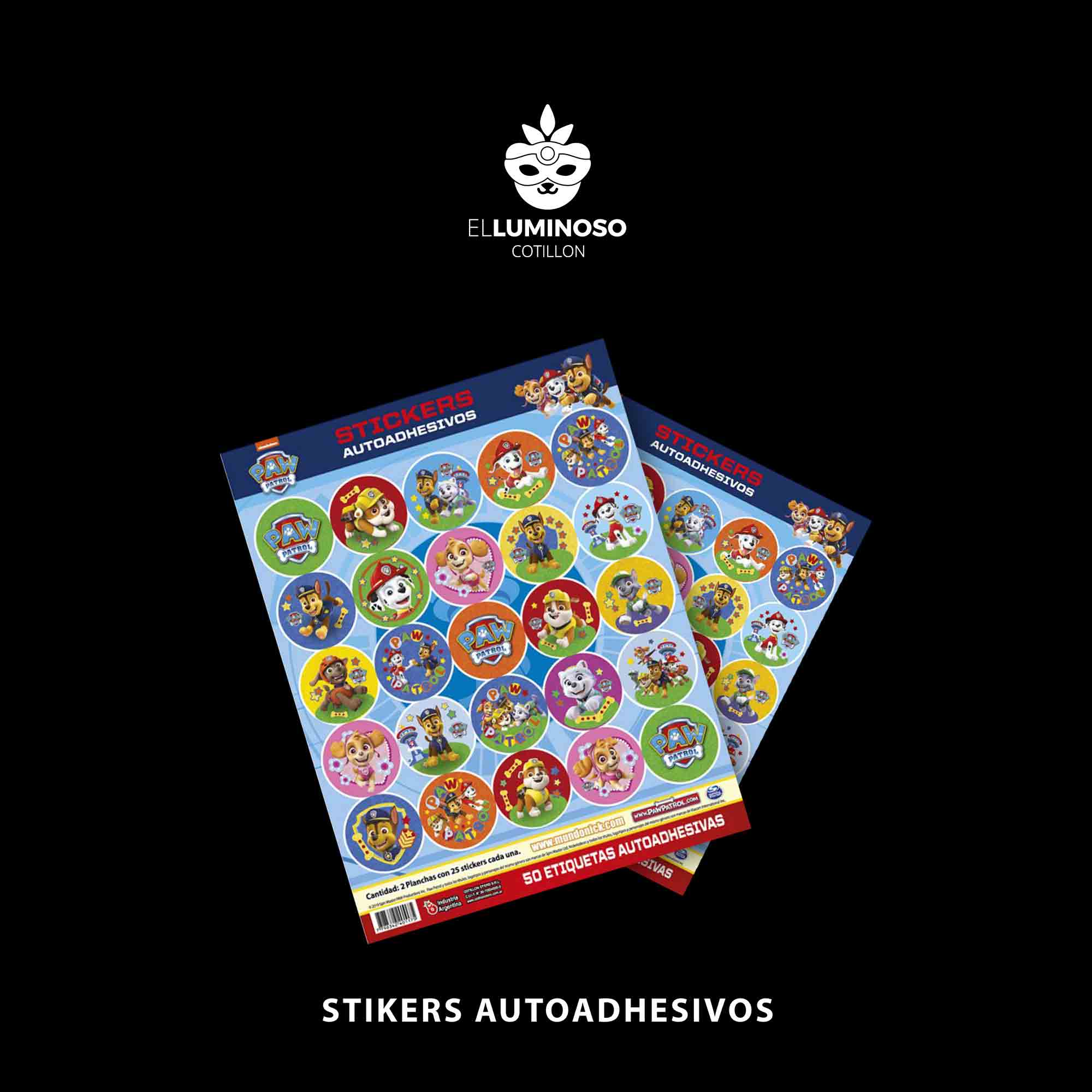 PAW PATROL STICKER AUTOADHESIVO X24