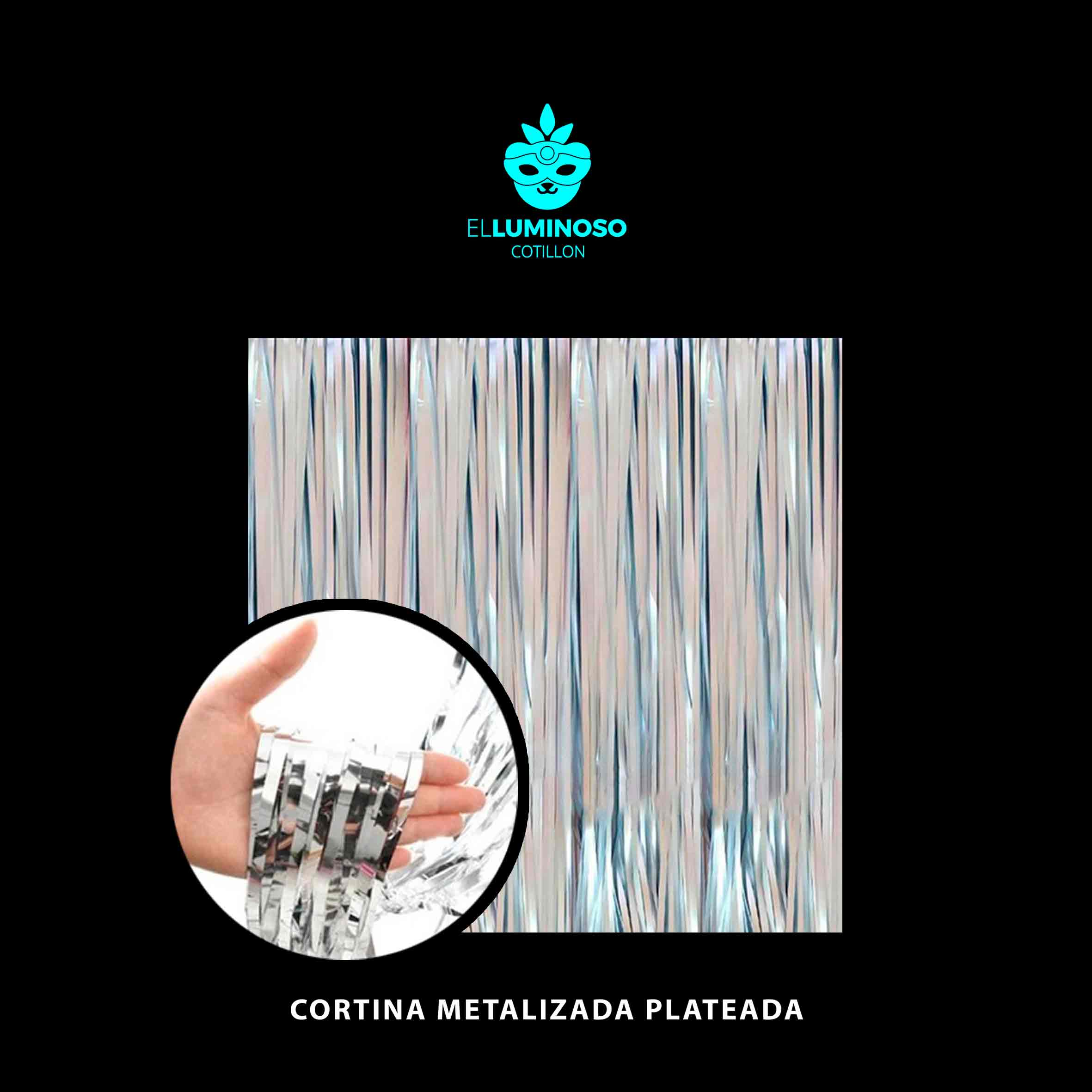 CORTINA METALIZADA PLATA