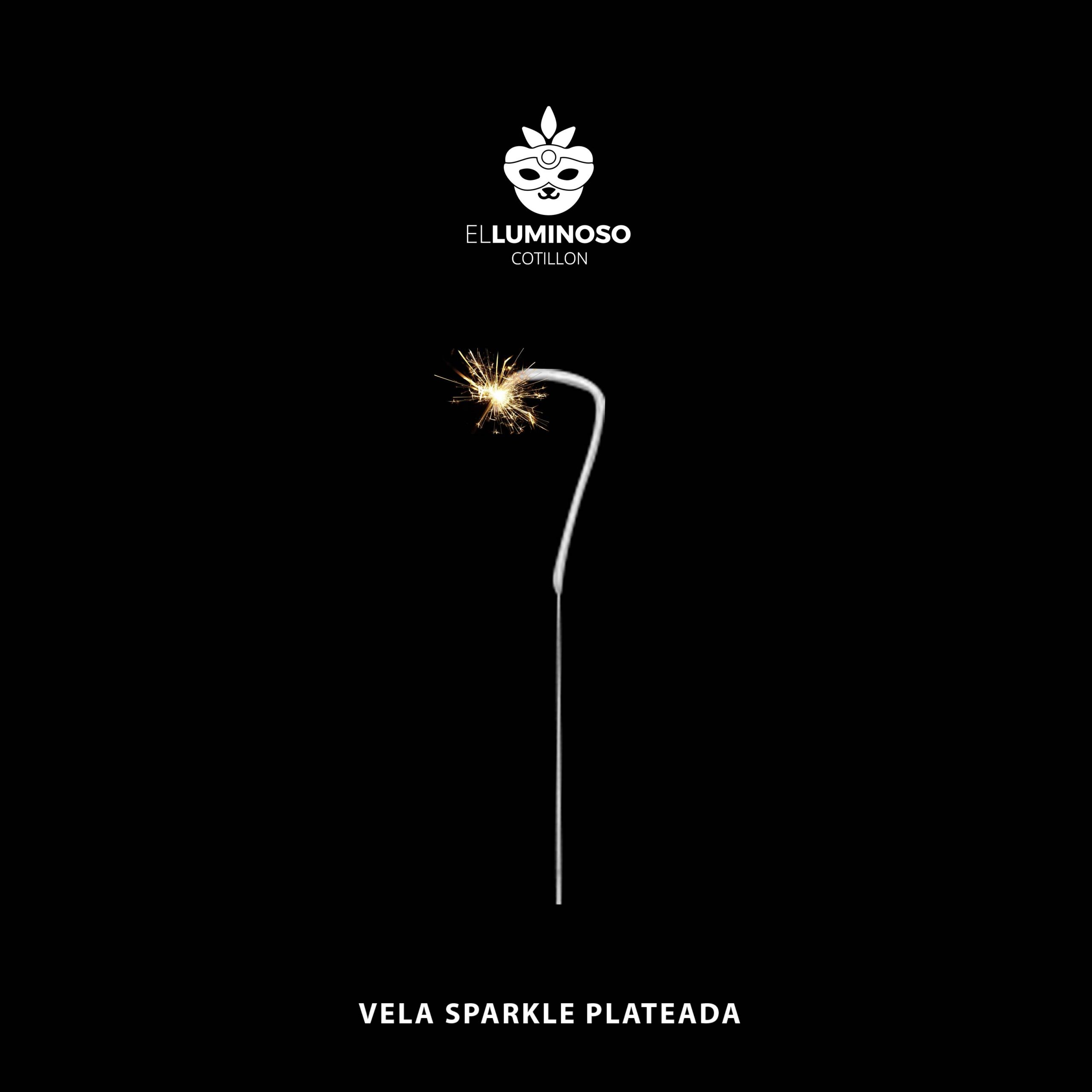 VELA SPARKLE PLATEADA 7