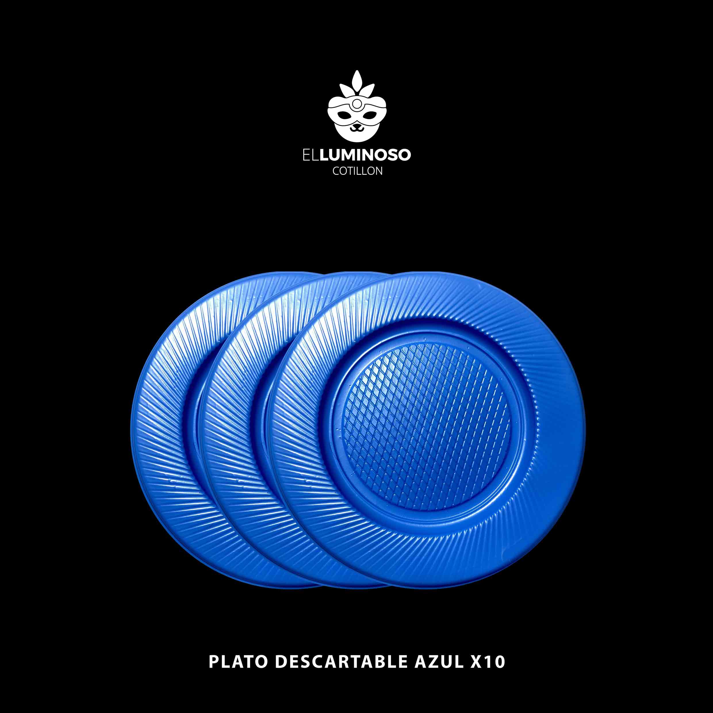 PLATO AZUL 17CM X10