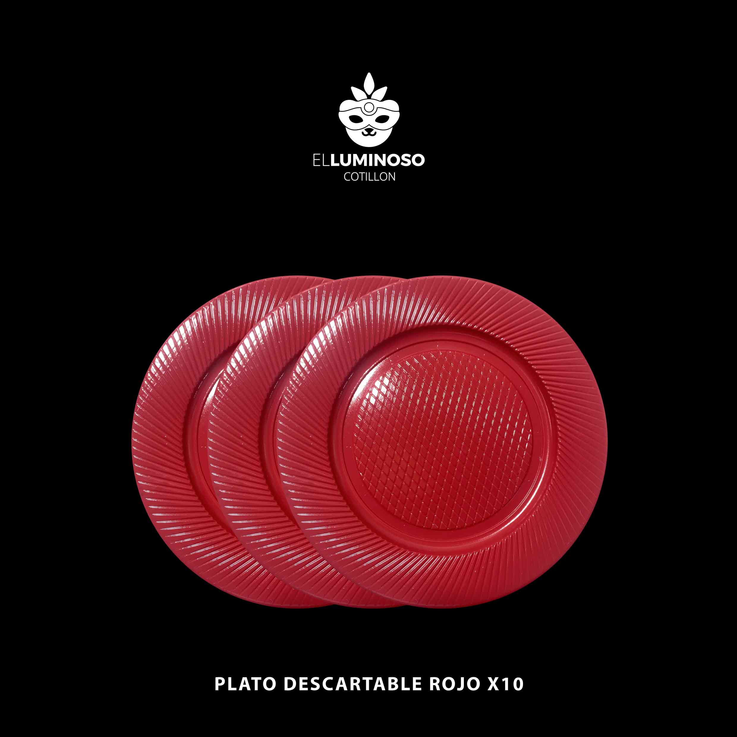 PLATO ROJO  17CM X10