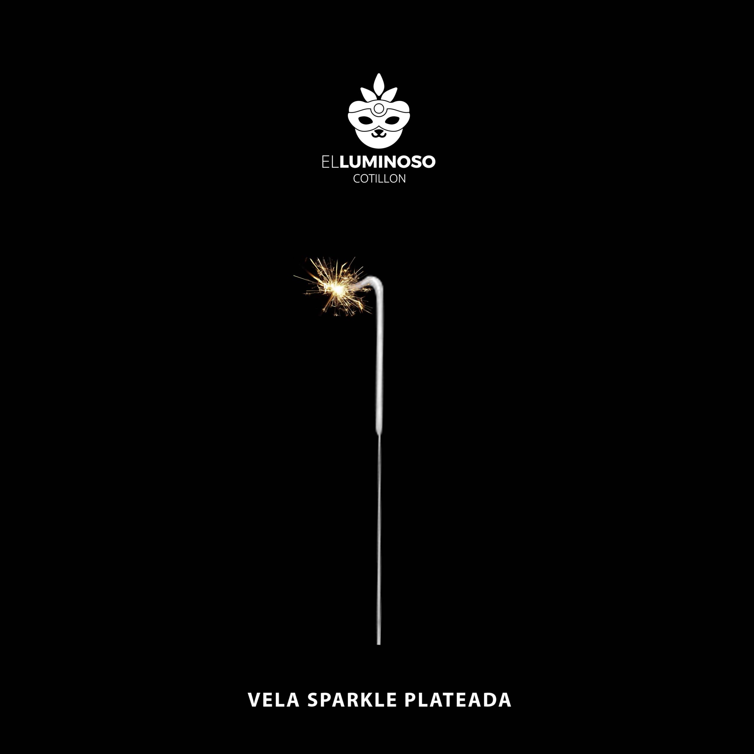 VELA SPARKLE PLATEADA 1