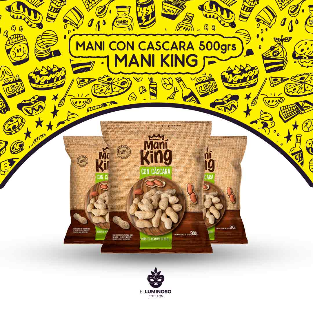 MANI KING TOSTADO CON CASCARA X500GR