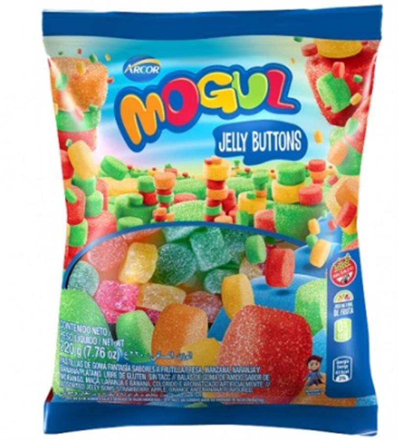 GOMAS MOGUL JELLY BUTTONS X 220GRS