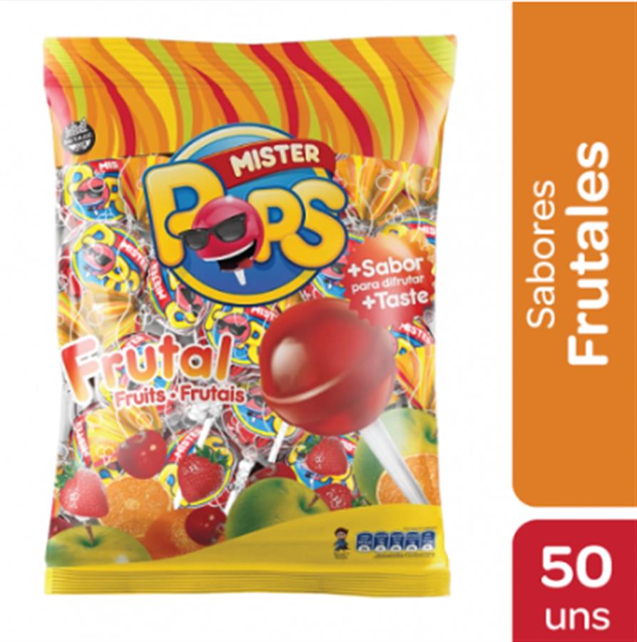 CHUPETIN MR POPS FRUTAL X 50