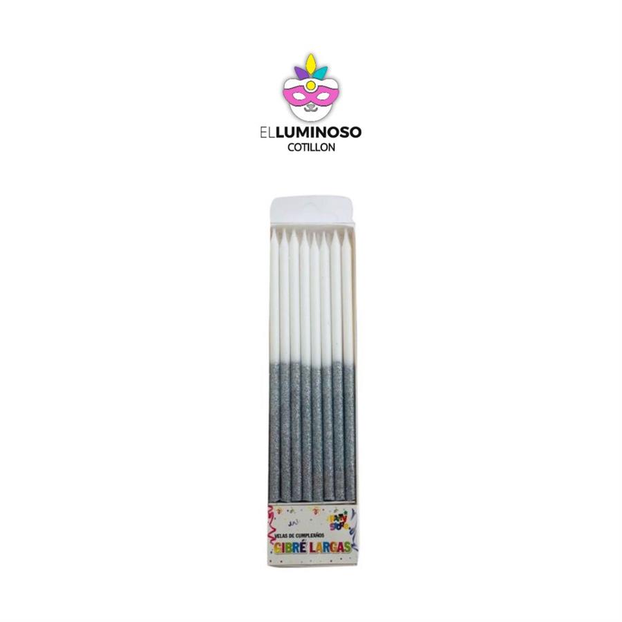 VELA GIBRE BICOLOR X16 PLATEADO VLGPL