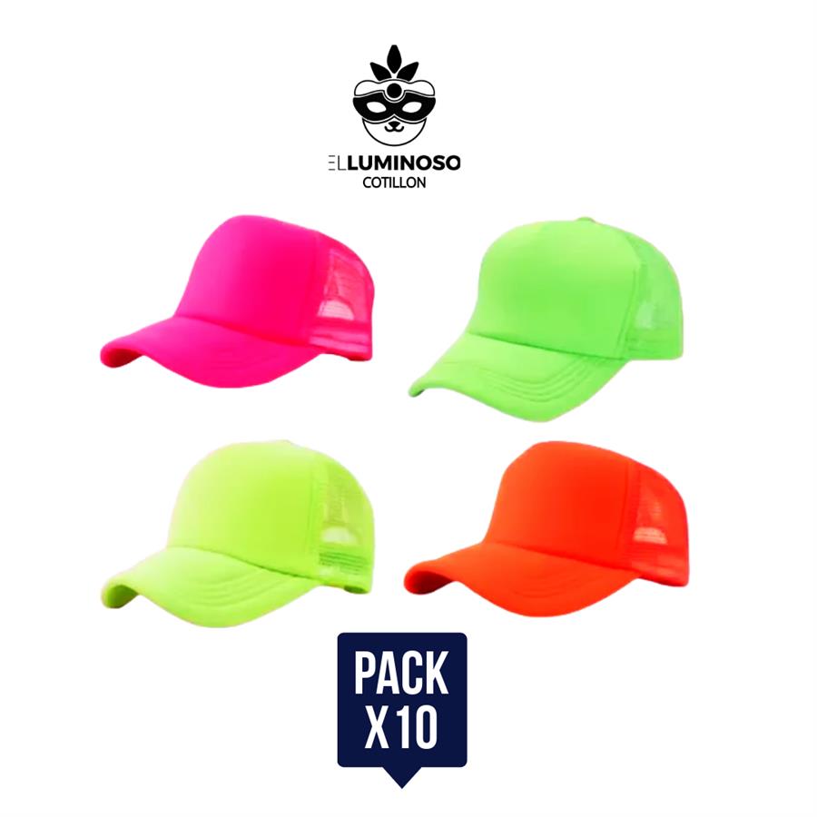 GORRA TRUCKER TOTAL FLUO X10 UNIDADES