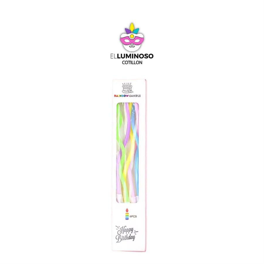 VELA HAPPY BIRTHDAY 6PCS TIRABUZON 89881 MULTICOLOR PASTEL