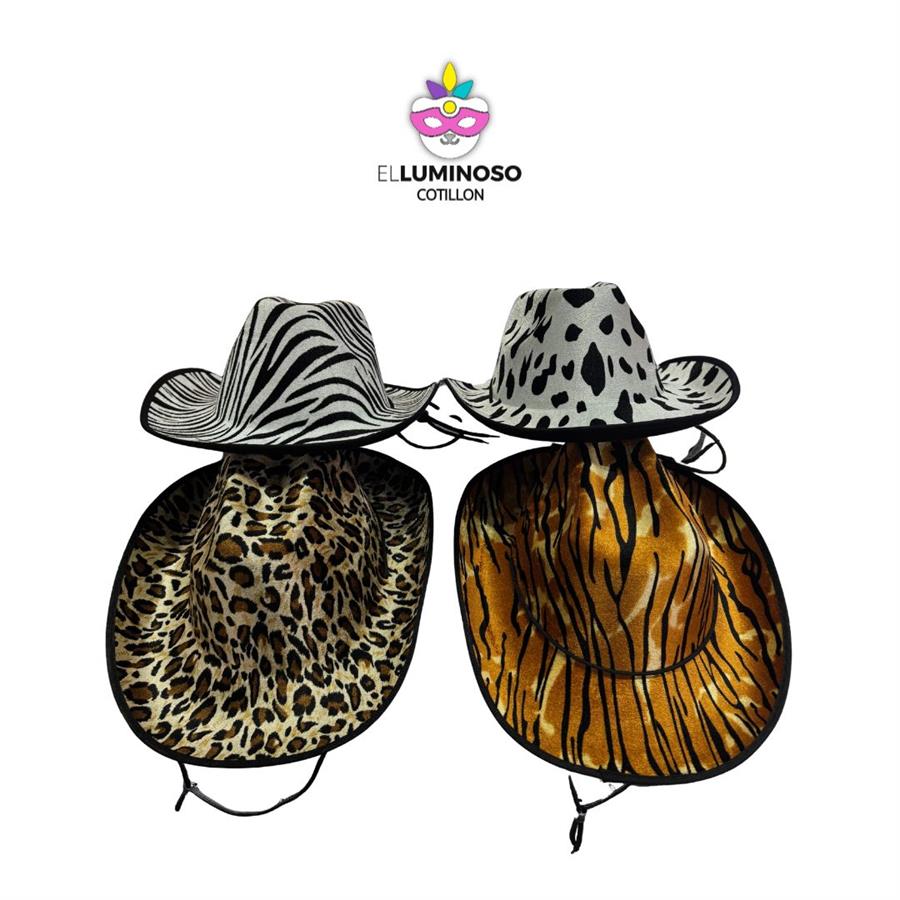 SOMBRERO COWBOY ANIMAL PRINT FJ5392 X10