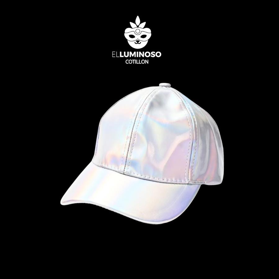 GORRA VISERA BRILLOSA PLATA MM194-01P