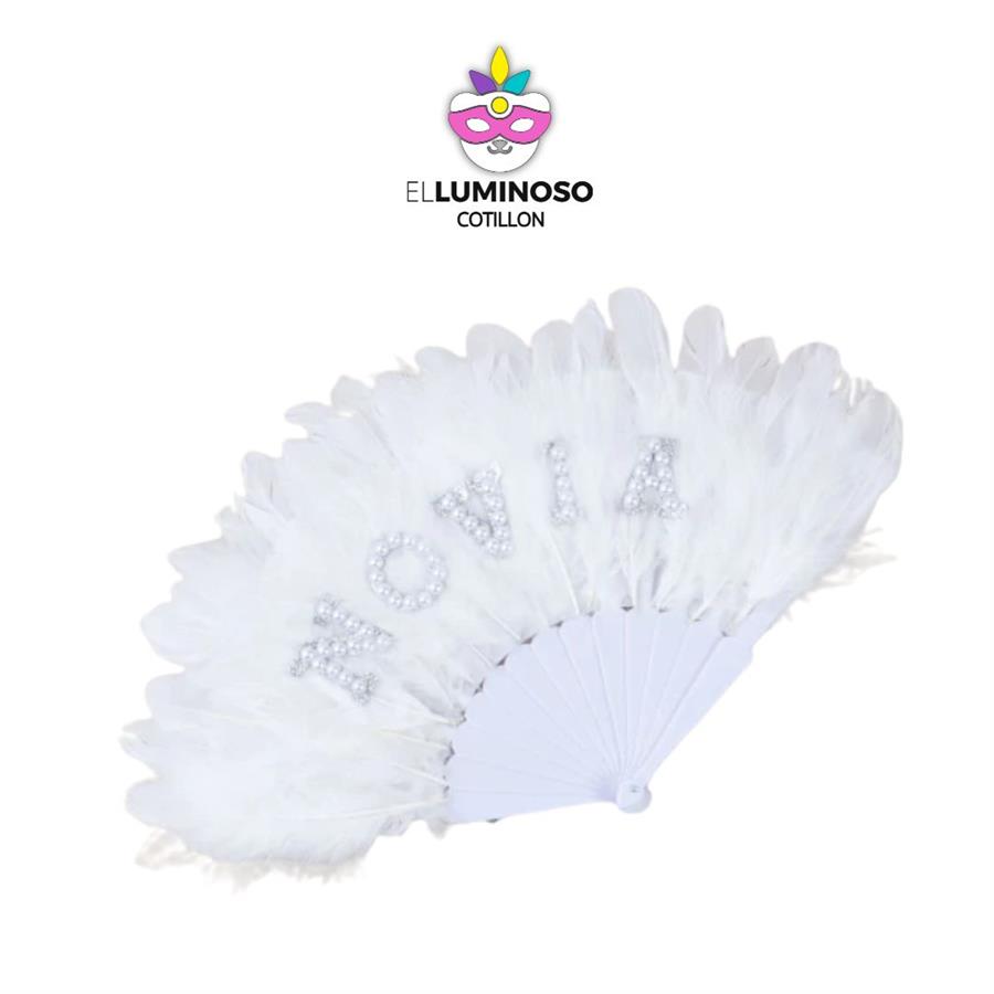 ABANICO NOVIA BLANCO 40CM ABA06