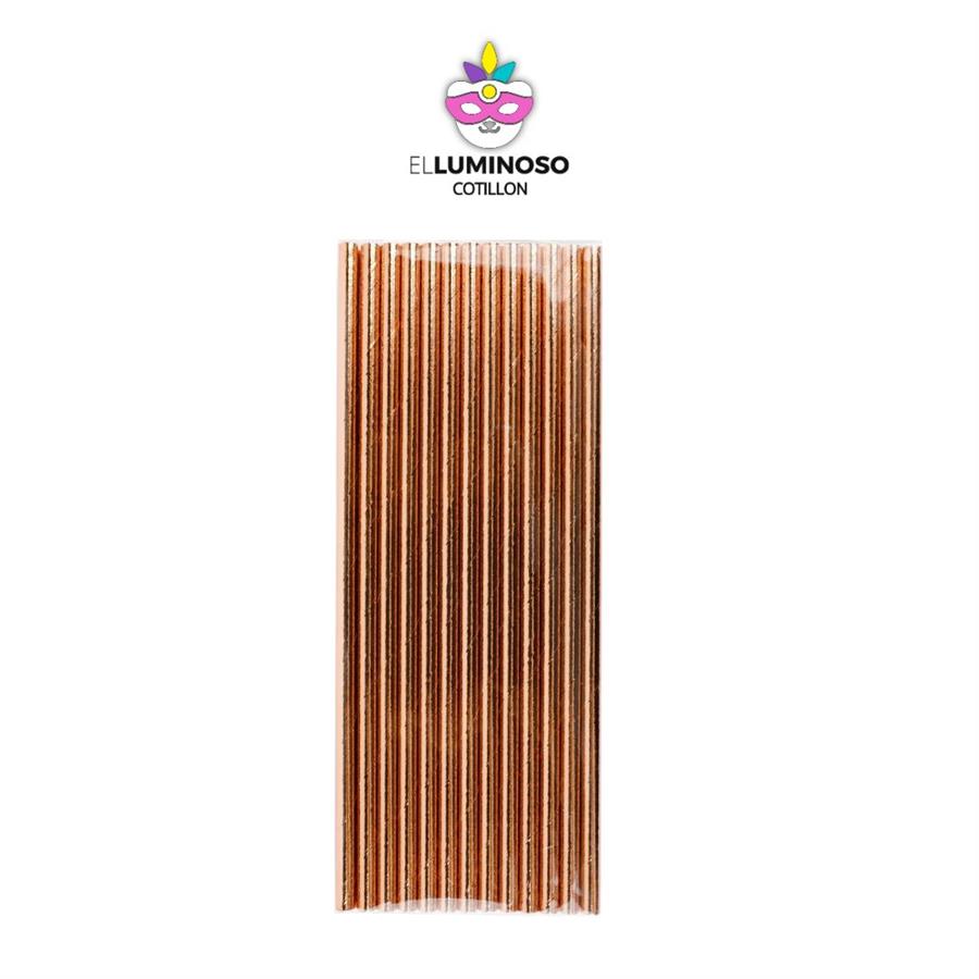 SORBETE POLIPAPEL METAL ROSA GOLD X25 COD8000