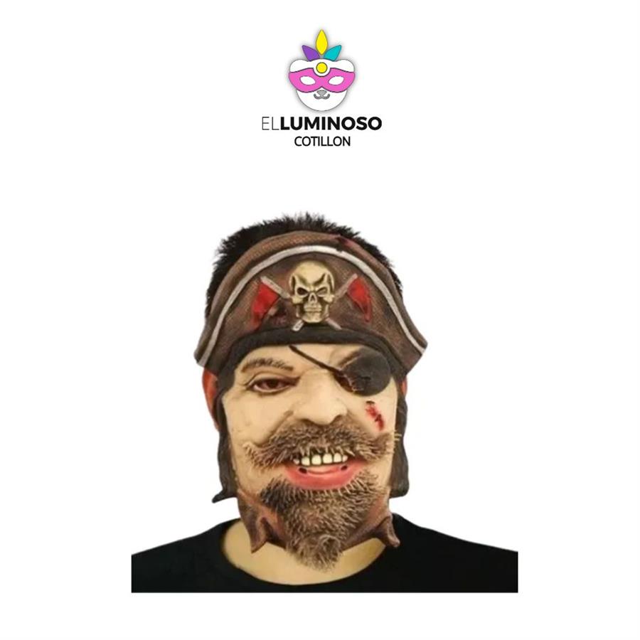 MASCARA LATEX PIRATA BARBA NEGRA PS
