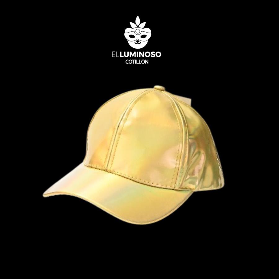 GORRA VISERA BRILLOSA DORADO MM194-01D