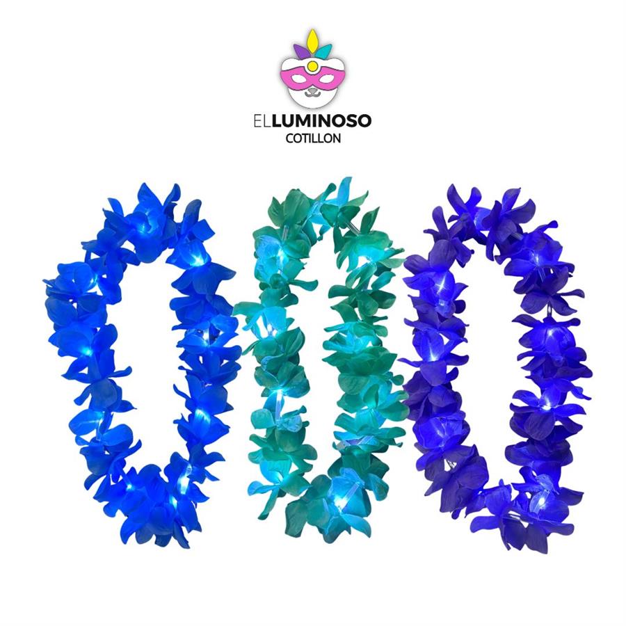 COLLAR HAWAIANO LED COLORES PLENOS FJ5330 x10