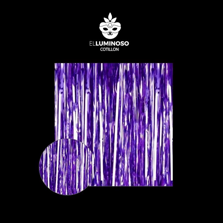 CORTINA METALIZADA HOLOGRAFICA VIOLETA