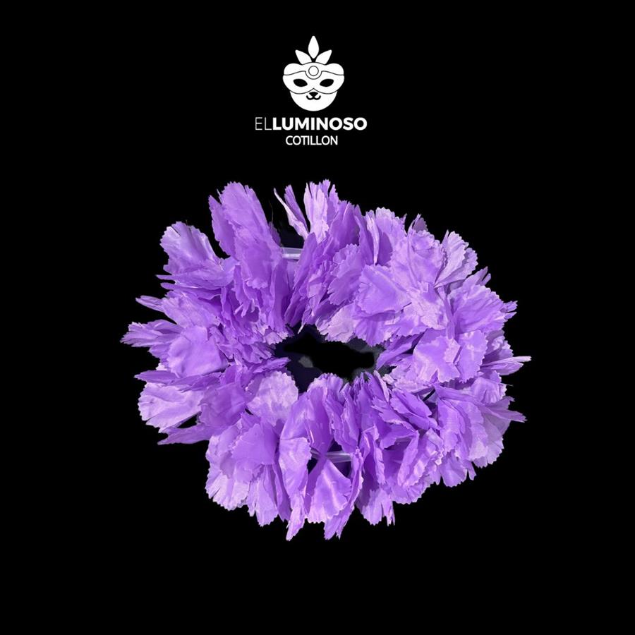 VINCHA SEDA FLOWER TIME LISA LILA