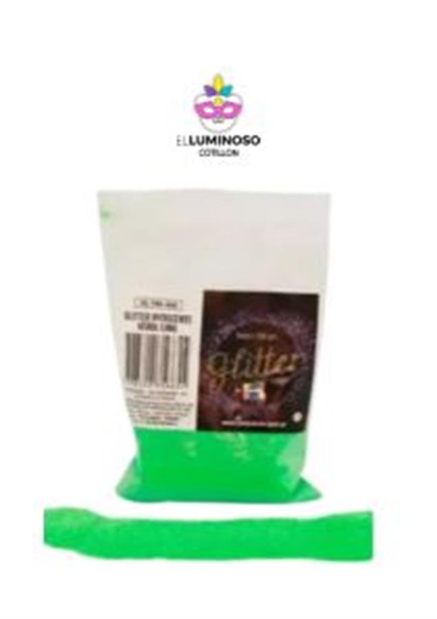 GLITTER PS BOLSA X100GR VERDE LIMA GL100