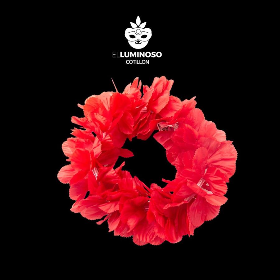 VINCHA SEDA FLOWER TIME LISA ROJA