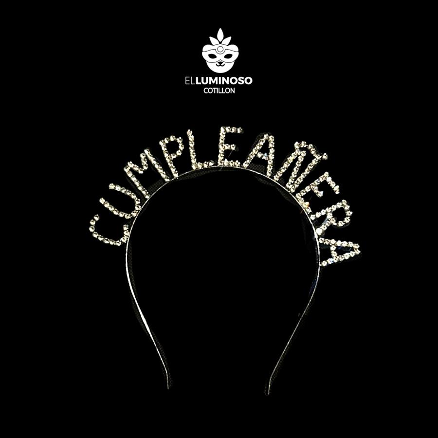 VINCHA STRASS METAL CUMPLEAÑERA