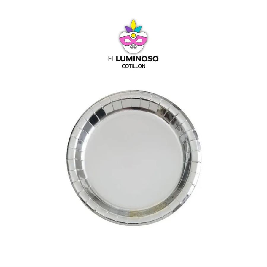 PLATO POLIPAPEL CROMADO PLATEADO X10 90012