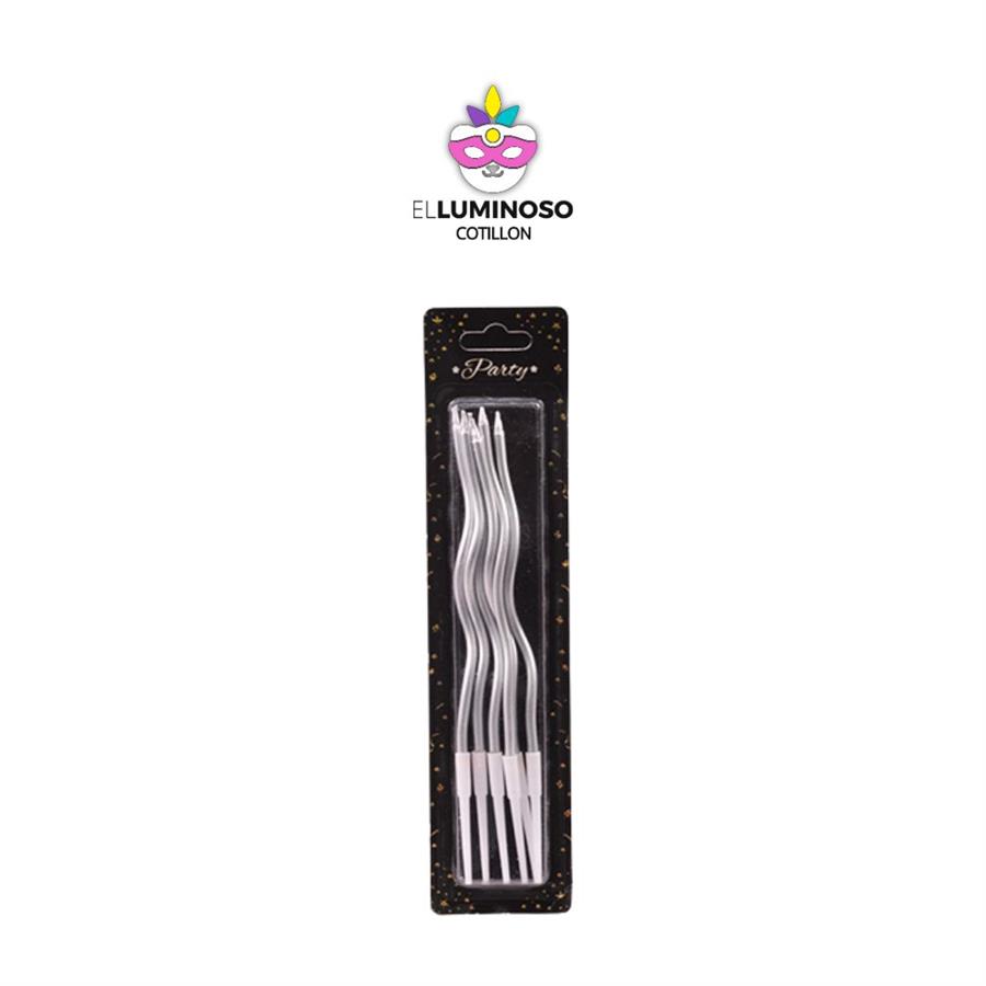 VELA HAPPY BIRTHDAY 6PCS TIRABUZON 89881 PLATEADA