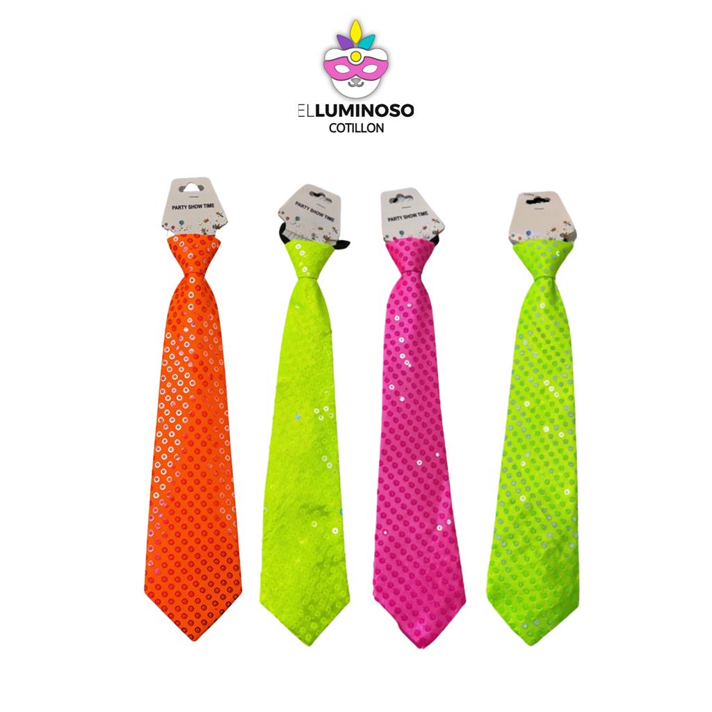 CORBATA FLUO LENTEJUELAS FJ5272