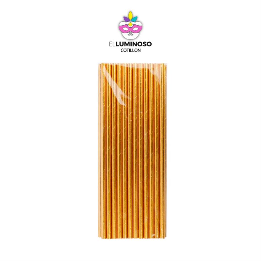 SORBETE POLIPAPEL METAL DORADO X25 COD8000