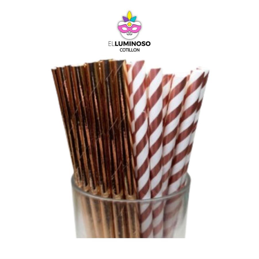SORBETES DE POLIPAPEL ROSA GOLD X24 DSPP088