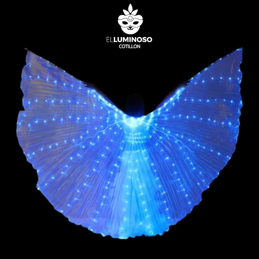 ALAS LED TALLE GRANDE AZUL 145CM