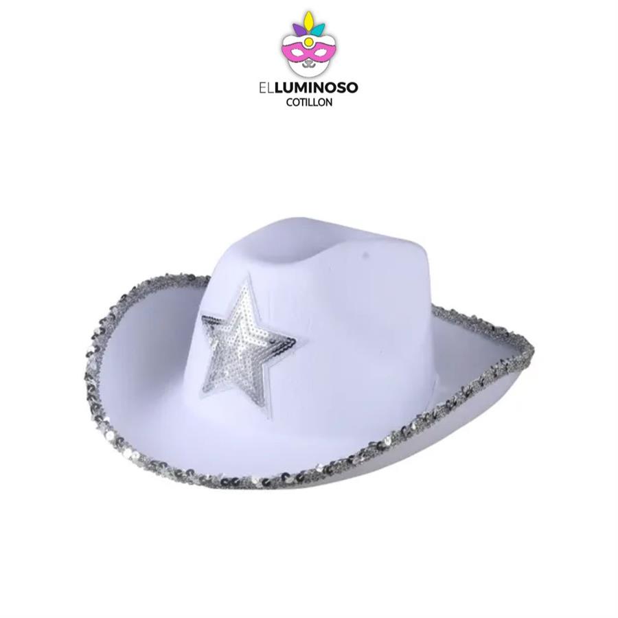 SOMBRERO COWBOY SHERIFF MUJER BLANCO