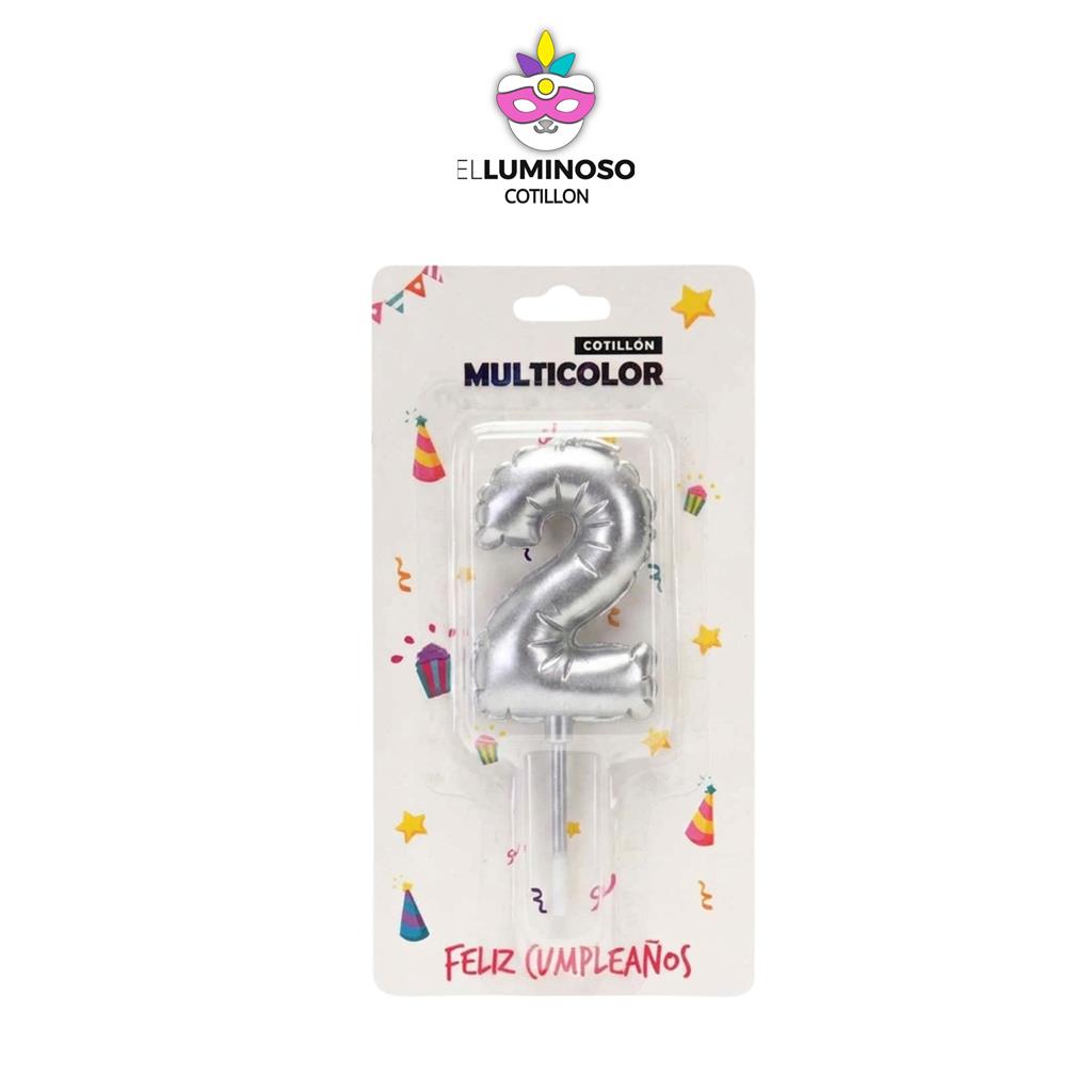 VELA NUMERO 2 GLOBO 6CM PARAFINA