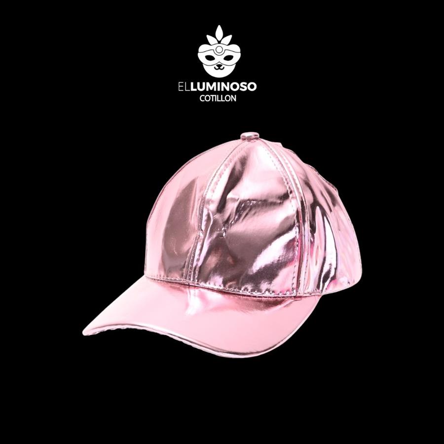 GORRA VISERA BRILLOSA ROSA GOLD MM194-01R