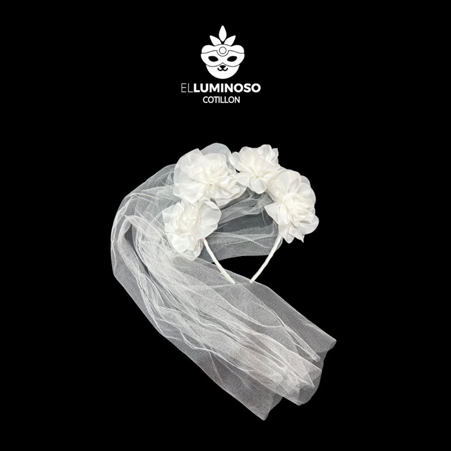 VINCHA DELUXE NOVIA TUL LED GAB