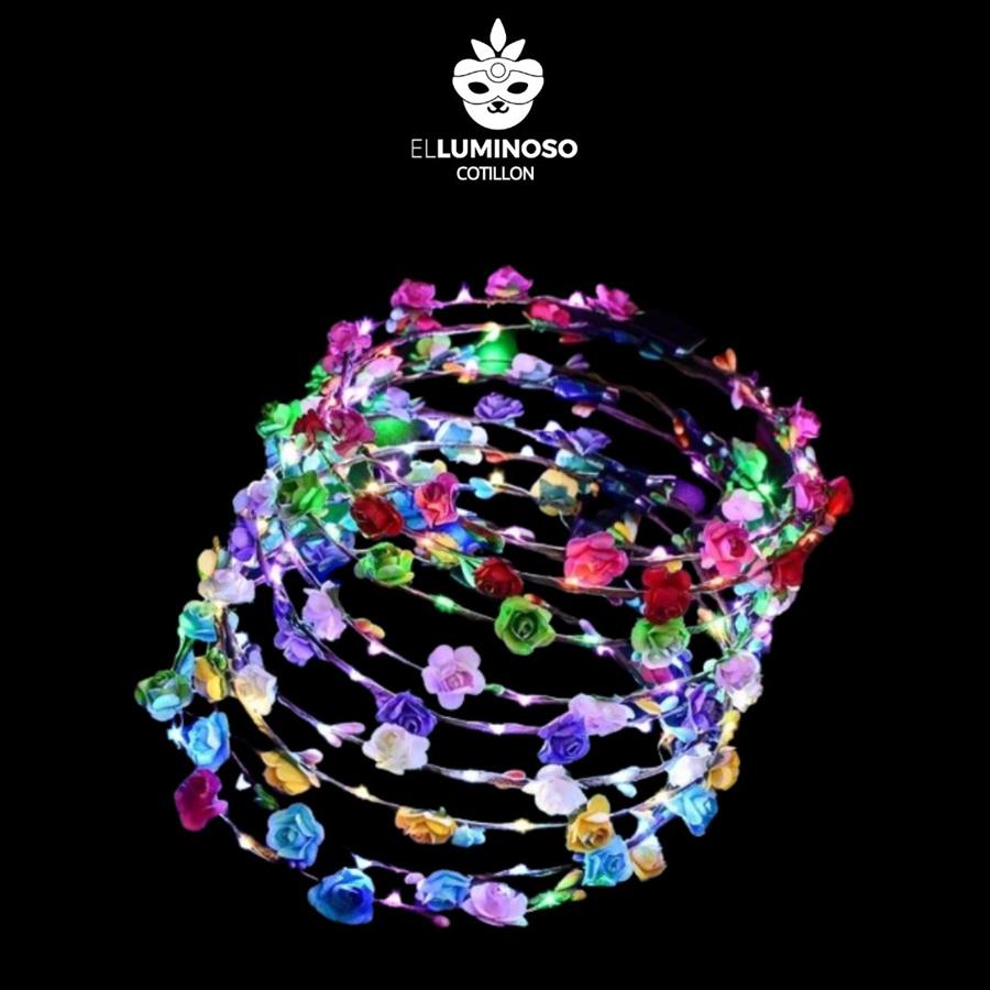 VINCHA FLORES HIPPIE LED MULTICOLOR XLVI15 PS