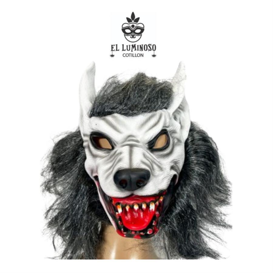 MASCARA LATEX LOBO BLANCO LMA04