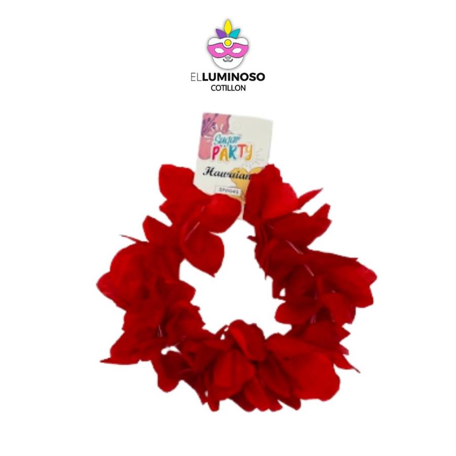 VINCHA HAWAI PETALOS GRANDES ROJO SPH045